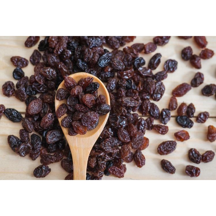 

Kismis hitam / topping Dark Raisin kemasan Repack 1 ons dan 250 gr