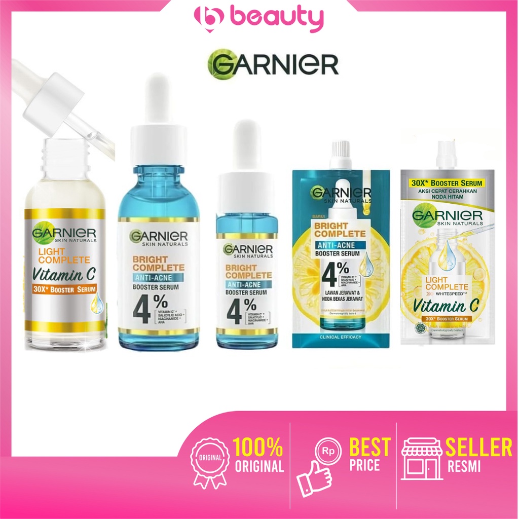 ❤ BEAUTY ❤ GARNIER Light Complete Vitamin C 30x Booster Serum / GARNIER Bright Complete 3in1 Anti Ac