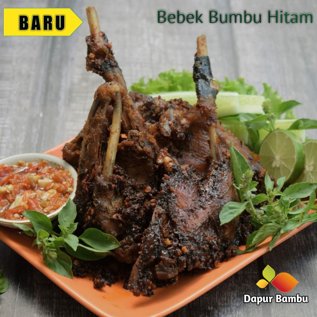 

Bebek Bumbu Hitam Madura Large Isi 5 potong Sambel Monyong / Bebek Ungkep Presto / Frozen Food