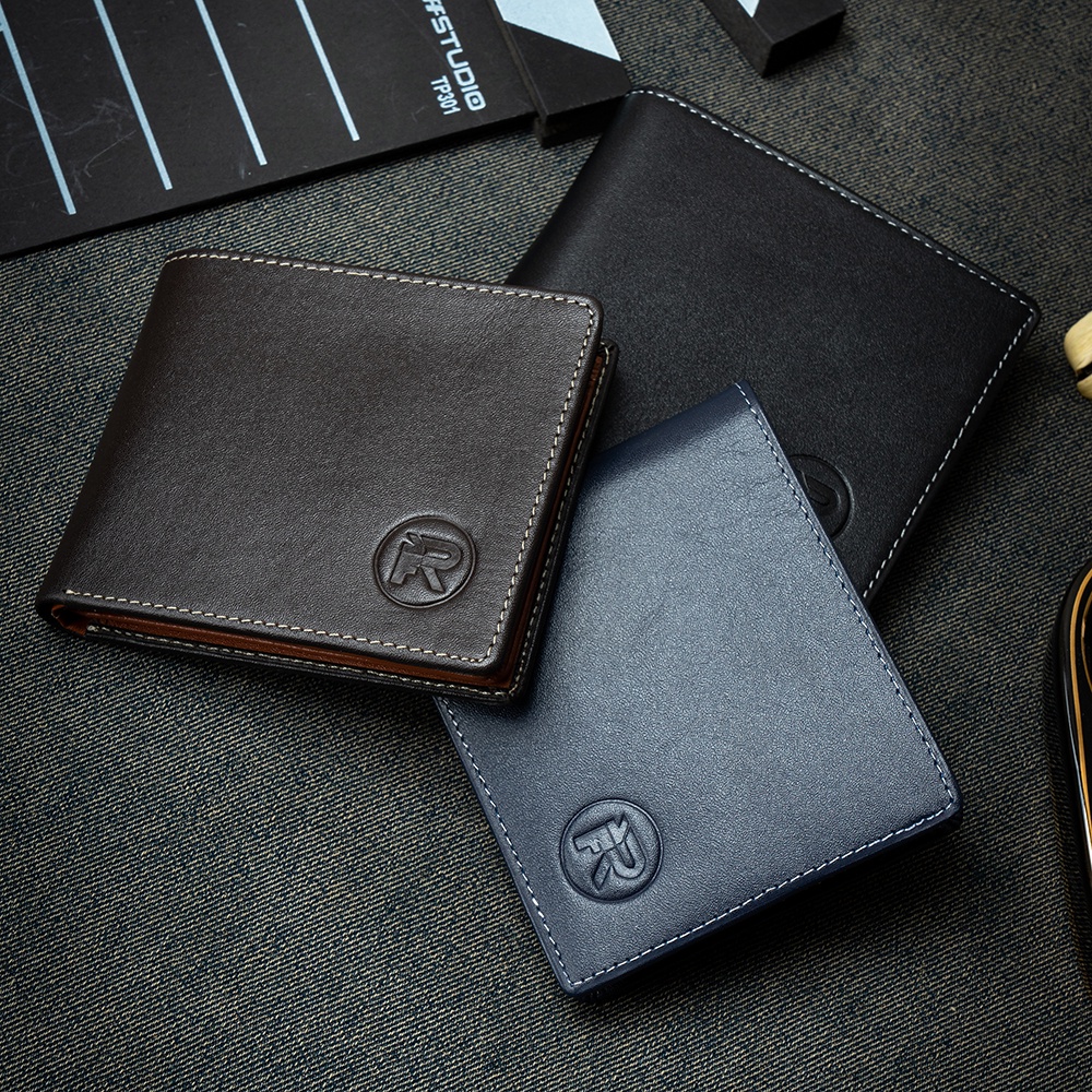 JFR Fashion Dompet Pria Bahan Kulit Asli JS-06 Tekstur Nafa Pori-8