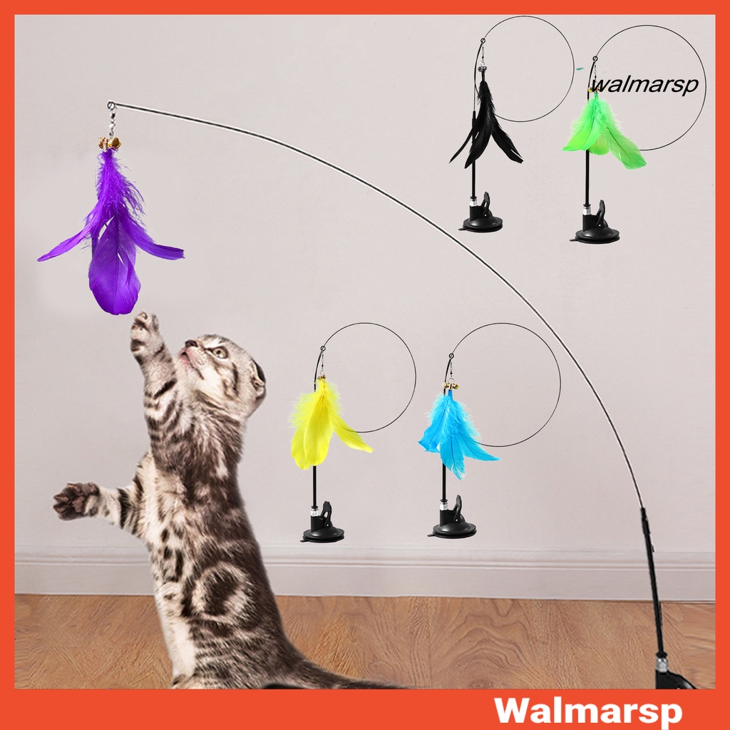 Walmarsp Mainan Tongkat Penggoda Kucing Dengan Suction Cup