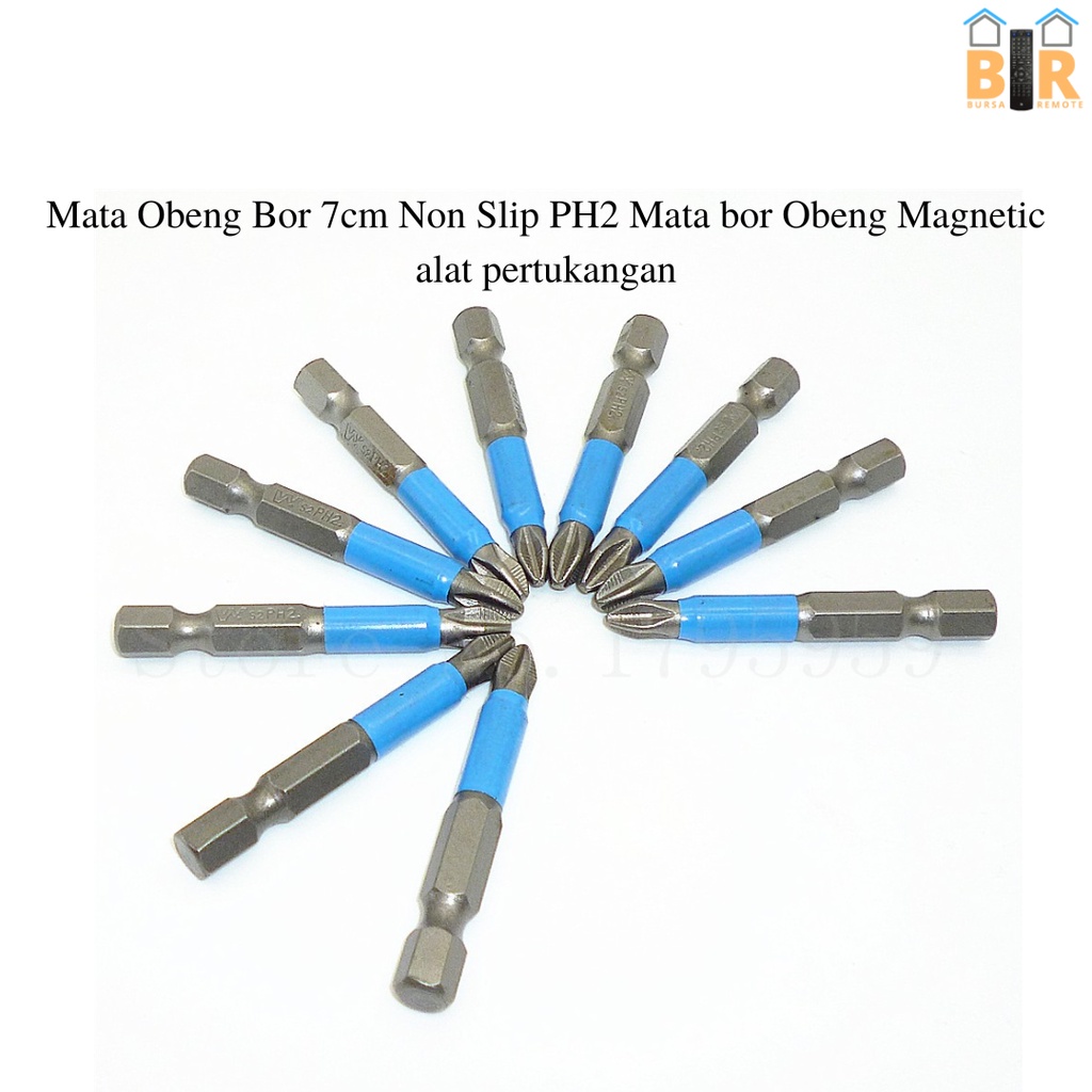 Mata Obeng Magnetic Screwdriver Hex Shank 1/4 PH1 PH2 Non Slip Magnet