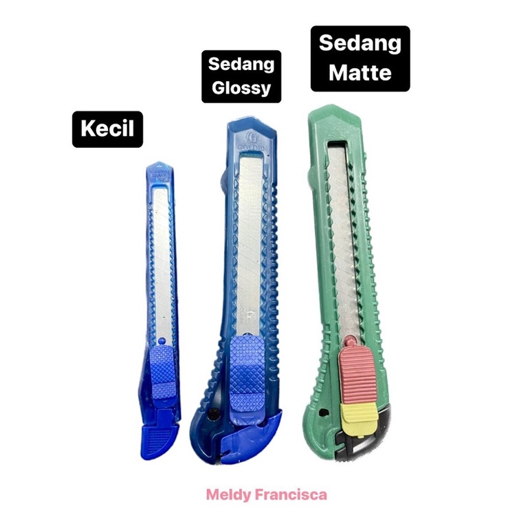 3 Pcs Cutter Sedang / Pisau Cutter / Carter Kecil / Carter portable / Cutter besar