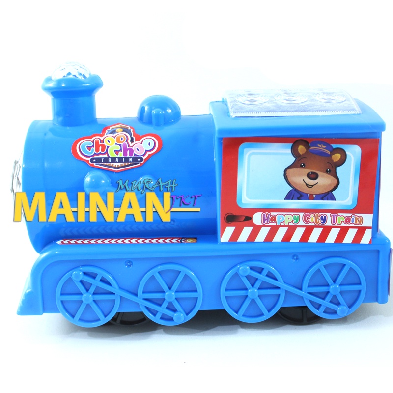 MAINANKEI MAINAN ANAK MURAH HAPPY CITY TRAIN OCT5023 MAINAN ANAK KERETA BUMB AND GO CHOO-CHOO TRAIN