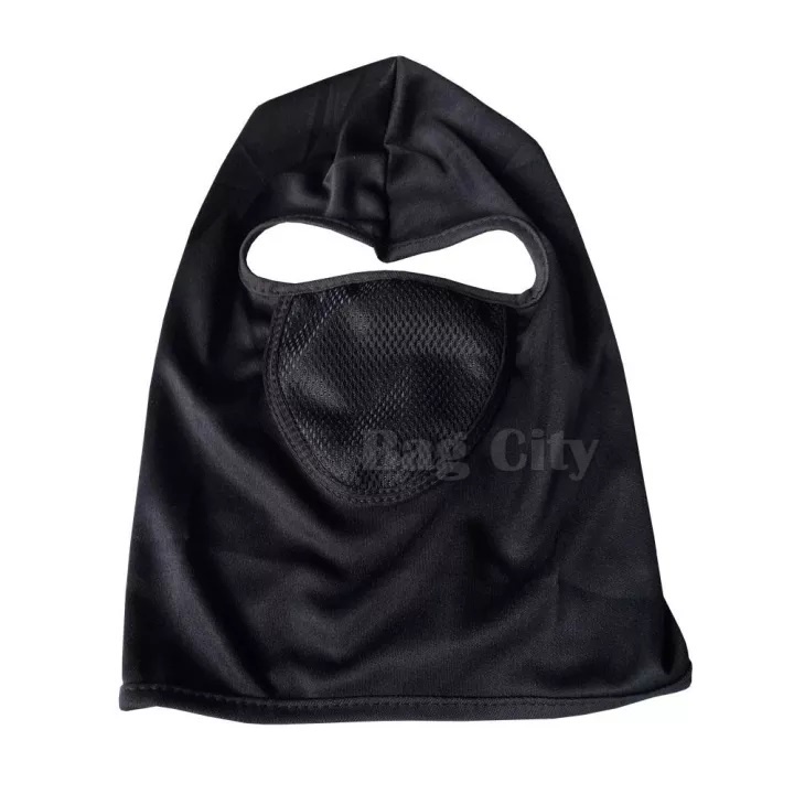 Masker Ninja Slayer Buff Hitam Sarung Kepala Helm Fullface dengan Motif Polos dan Warna yang Variatif