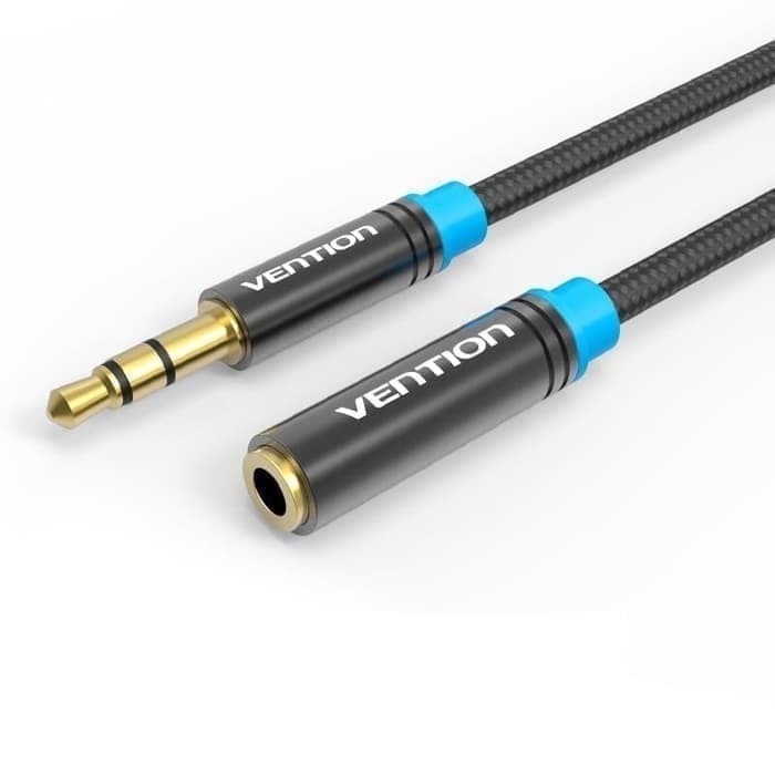 Vention B06-1M Kabel Extension Audio Aux 3.5mm Male to Female - Hitam