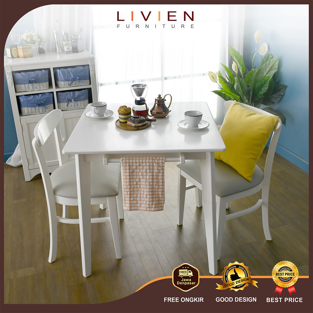 Meja Makan Minimalis murah 2 Kursi Livien