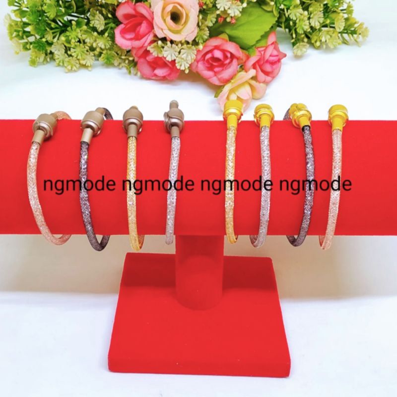 COD ✅ gelang tali kawat pandora kristal anak dewasa