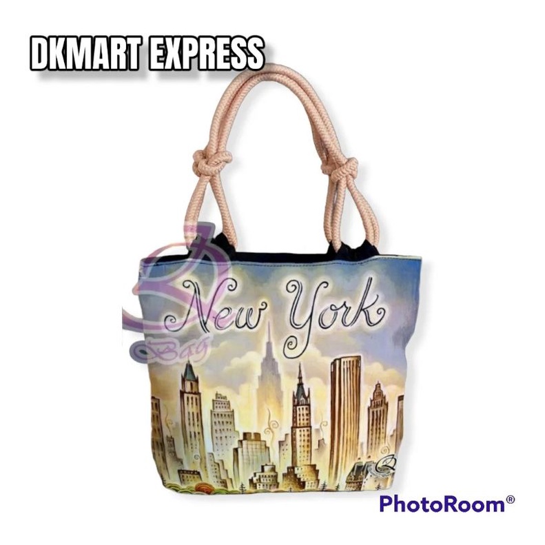 Tas bahu Newyork souvenir tas amerika tote bag USA tas tali amerika souvenir