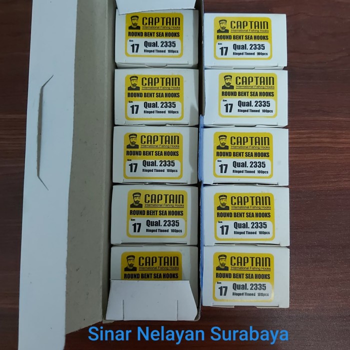 Kail mata pancing putih Captain 2335 no 17 (isi 10 kotak kecil)