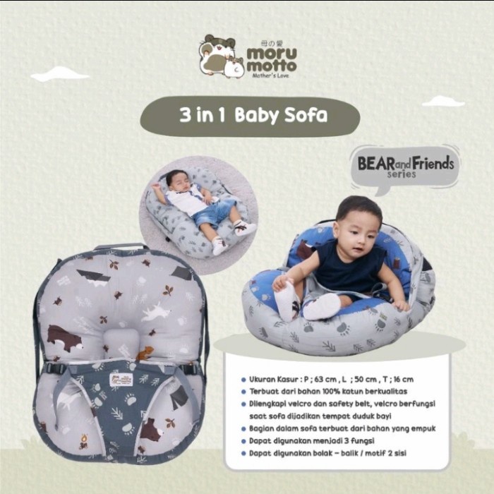 Moru Motto Sofa Baby 3In1 Bear & Friends Series Mmk9002 Dialogue Baby