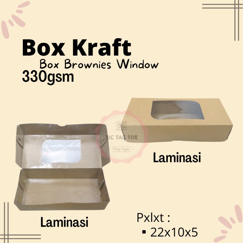 Kotak Bolen Box Brownies Spikoe Dus Nugget Donat Cake tart Coklat Window 22x10x5