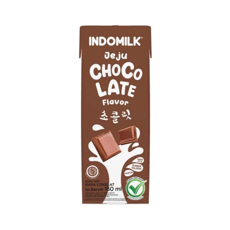 

Indomilk Susu Cair UHT Jeju Chocolate Cokelat Coklat 180mL