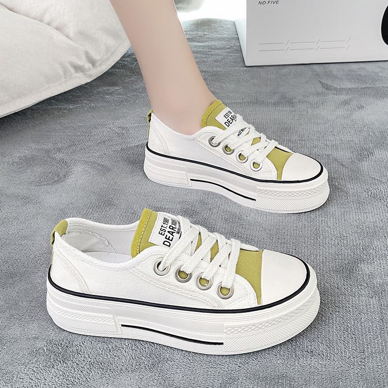 RYX - Plaede Simple Sepatu Tali Sneakers Wanita Fashion Casual - Ori Import