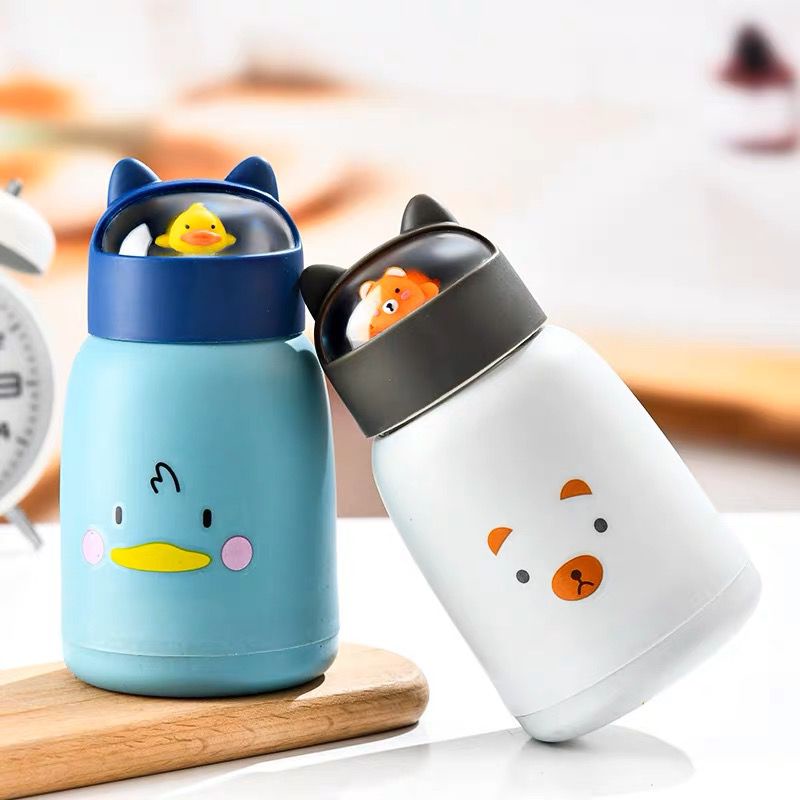 Botol Minum Karakter Lucu Cat 360 ml - Botol Thermos Unik Karakter 3D Karkater BPA FREE