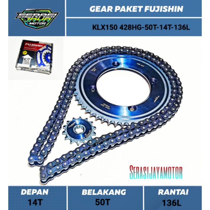 Fujishin GEAR PAKET KLX150 TRAIL (428HG-50T-14T-136L)