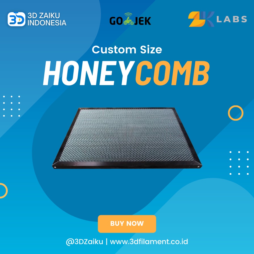 Zaiku Honeycomb Bed Meja Sarang Custom Size CO2 Laser Machine