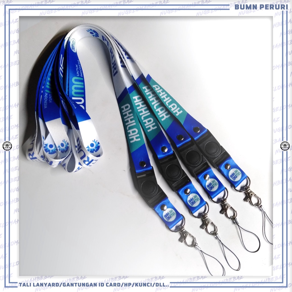 

TALI LANYARD GANTUNGAN ID CARD/HP/KUNCI/DLL.. BUMN PERURI