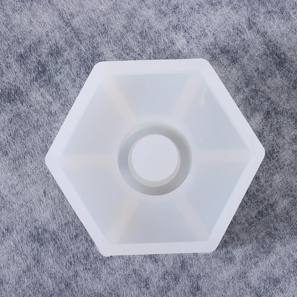 Preva Hexagon Candle Holder Perlengkapan Pesta Dekorasi Rumah Plester Beton Cetakan Silikon