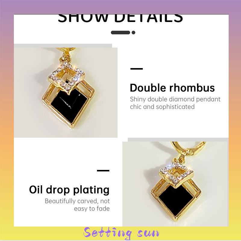 Rhombus bentuk minyak Drop anting-anting modis anting-anting High-end TN