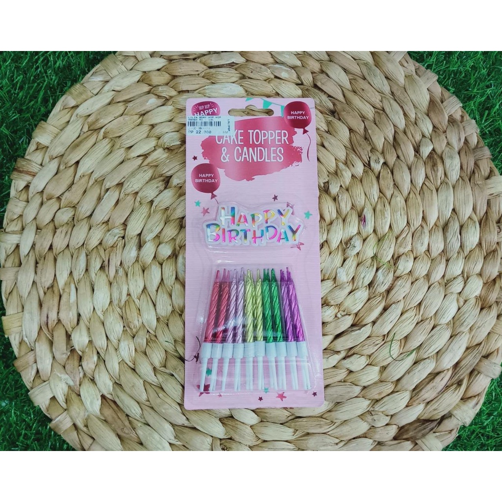 Lilin &amp; Topper Ulang Tahun Hip-Hip