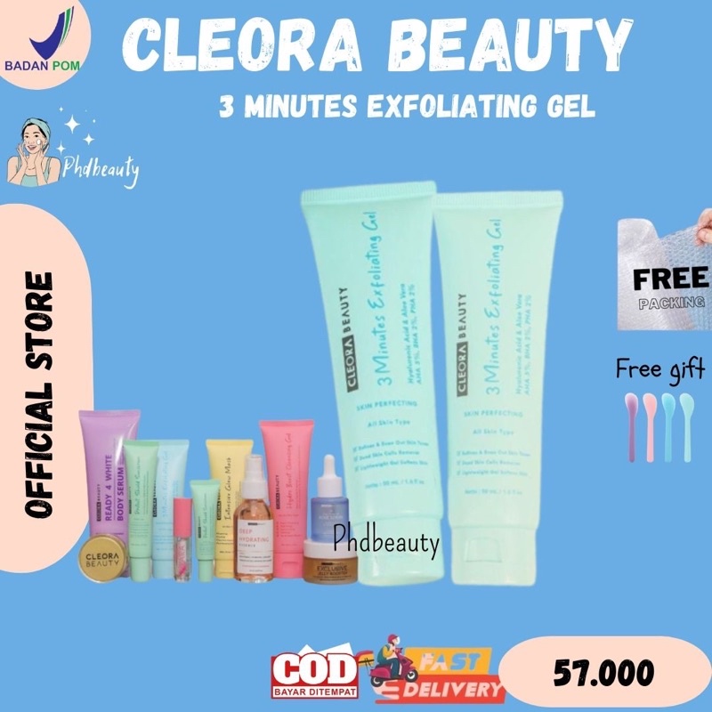 ‼️SIAP KIRIM‼️Cleora 3 Minutes Exfoliating Gel vs byzoe peeling Cleora beauty Cleora exfoliating