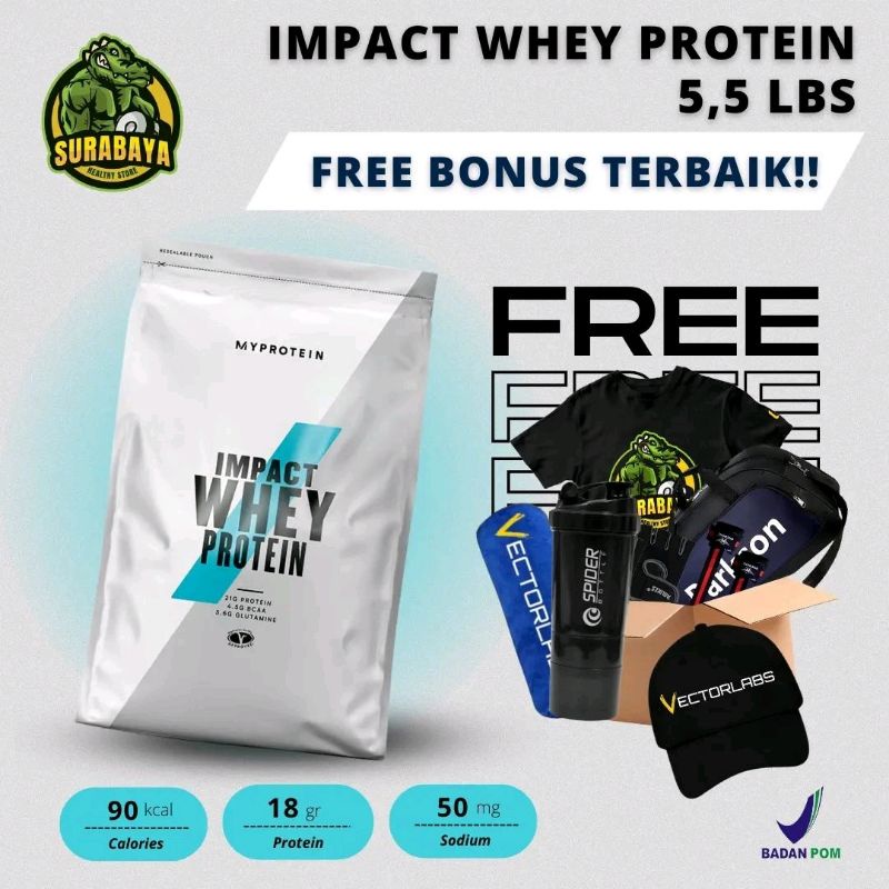 MYPROTEIN IMPACT WHEY PROTEIN ISOLATE 5,5 LBS BPOM SUSU FITNESS WPI ON SURABAYA GYM MY PROTEIN