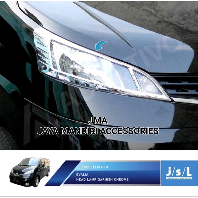 Promo Garnish Head Lamp Chrome Nissan Evalia