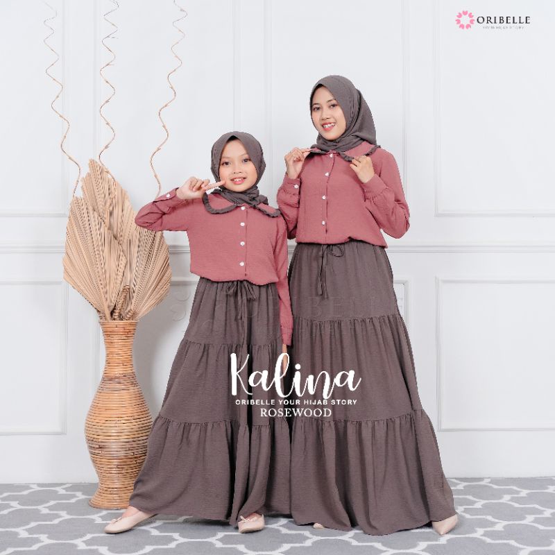 SETELAN ROK &amp; BLUS SET HIJAB KALINA  BY ORIBELLE