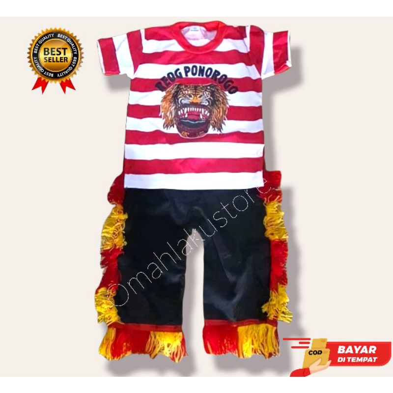 Setelan Baju Reog Anak / Kaos Anak Reog Ponorogo / Kaos Reog Anak