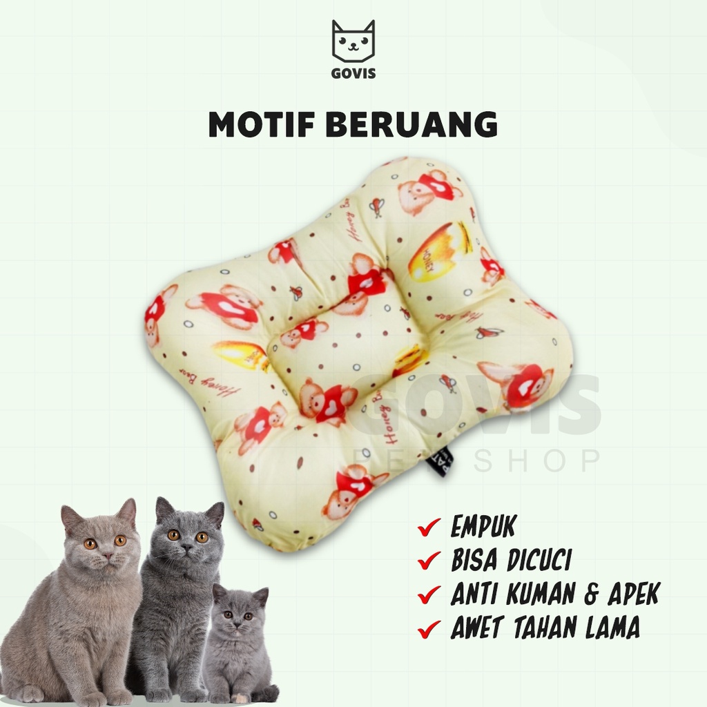 Govis Kasur Kucing Tempat Tidur Kucing Premium Lembut Tebal