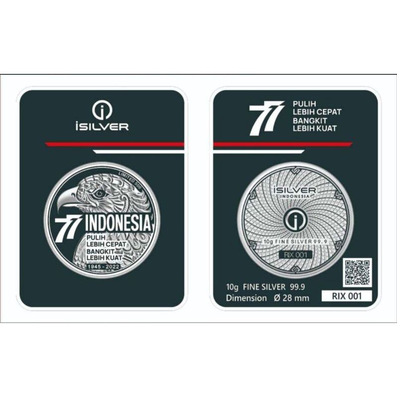 Perak isilver 10g edisi kemerdekaan indonesia ke 77