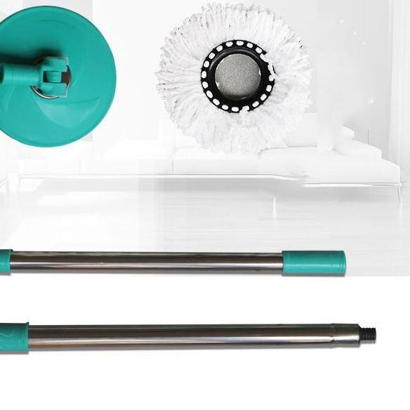 Tongkat pel spin mop / gagang pel spin mop +kain pel