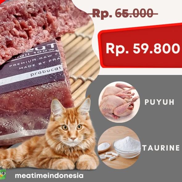 Cat food / Raw food puyuh giling (extra taurine)