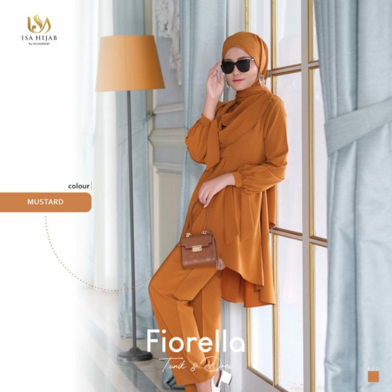 FIORELLA TUNIK DAN DRESS BY ISA HIJAB ONE SET KEKINIAN