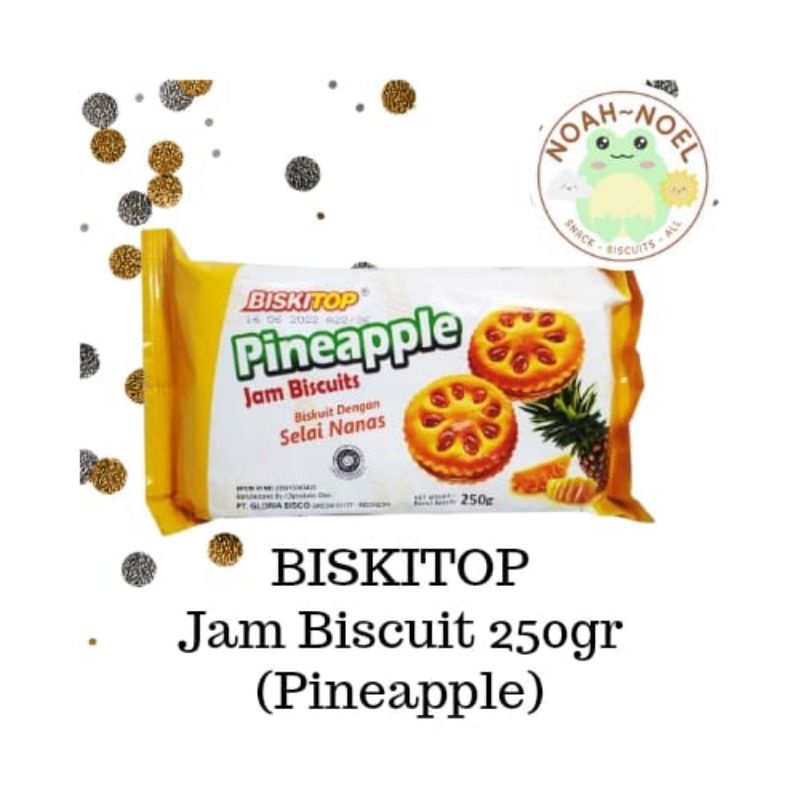 

NN - BISKITOP Jam Biscuit 250gr rasa Nanas Stroberi Biskuit anak cemilan enak murah