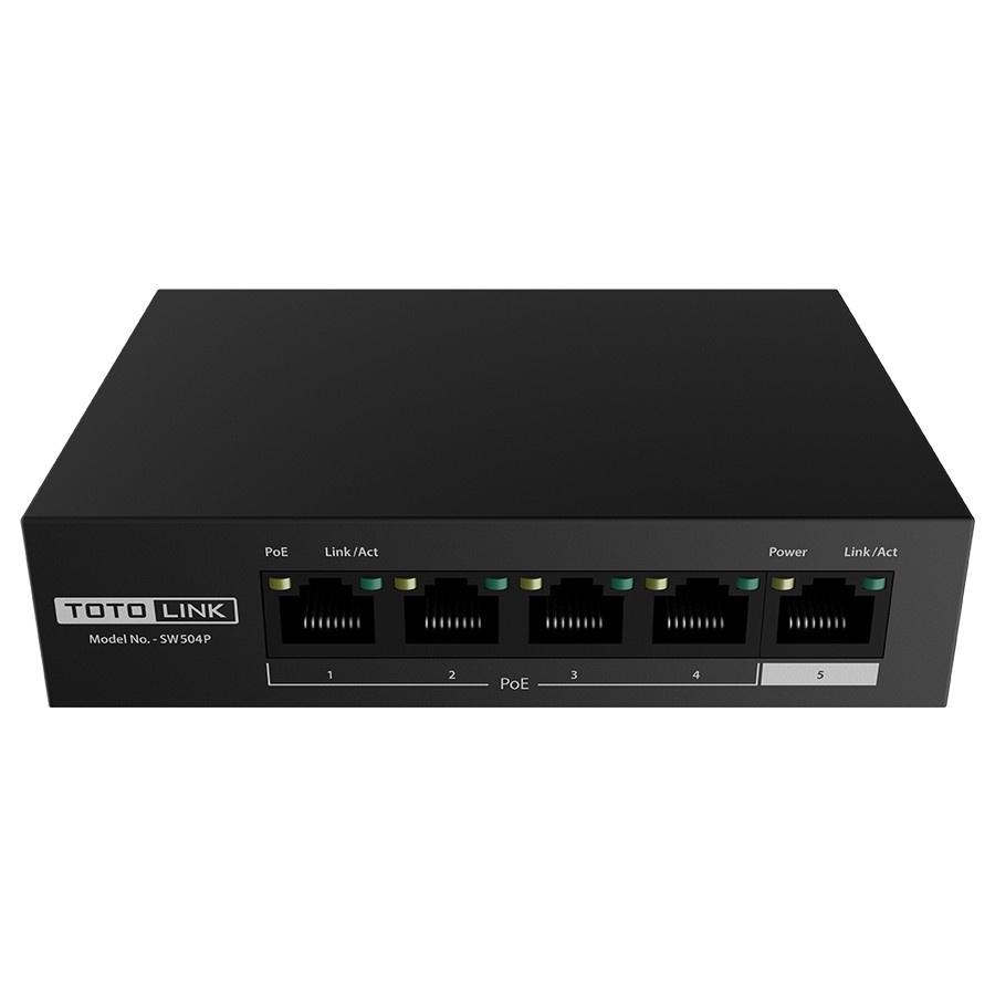 TotoLink 5-Port 10/100M PoE Switch - SW504P