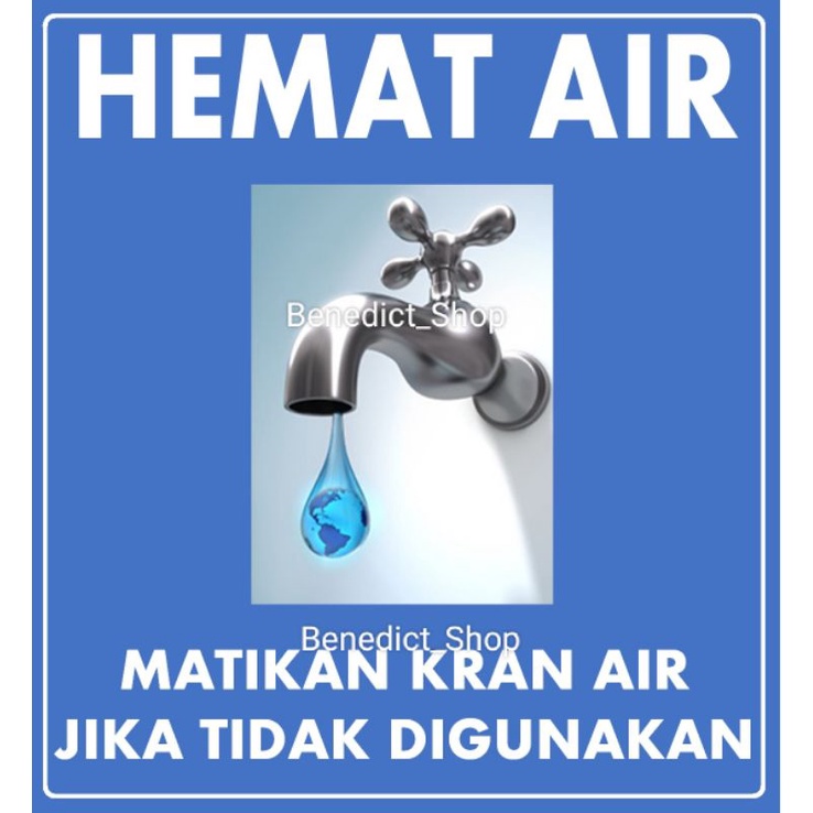 

Stiker Vinyl Hemat Air 15x21cm