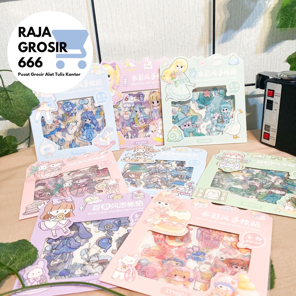 

Sticker bening isi 3 lembar XYH-30 bonus tempat cantik lucu imut COD kado unik souvernir