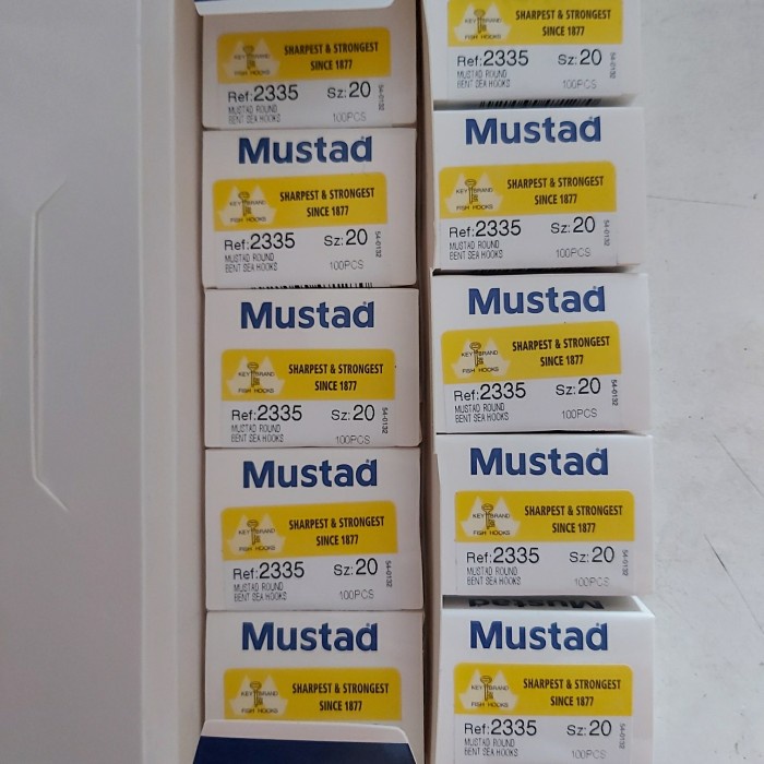 Kail pancing Mustad 2335 no 20 (isi 10 kotak)
