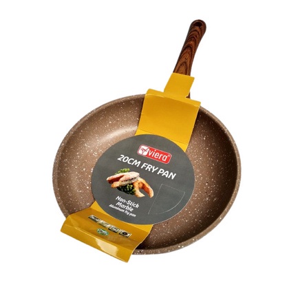 FRY PAN MARBLE COATING VIERA I PENGGORENGAN ANTI LENGKET GG KAYU VIERA