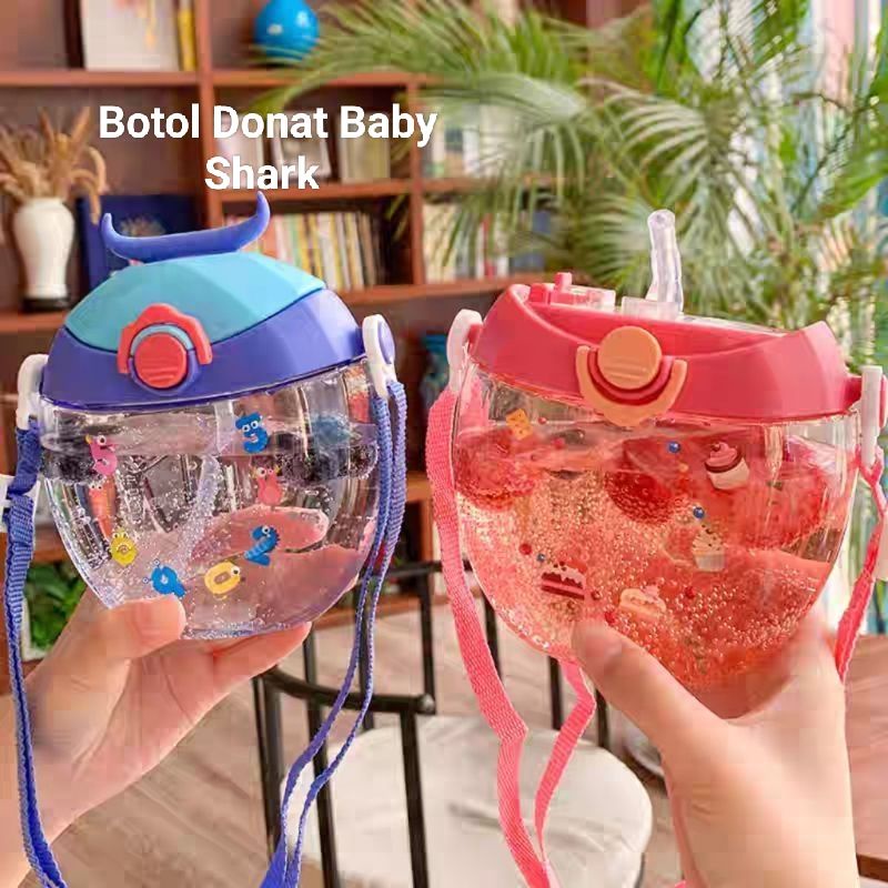 (MURAH) Botol Air Minum Anak / Botol Sedotan Bentuk Donat / Botol Donat