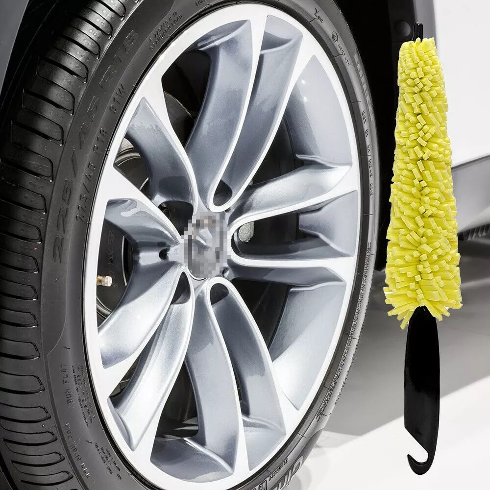 YGRETTE - IDEATE Sikat Brush Pembersih Velg Ban Mobil Portable Car Wheel Wash PELEK RIMS MOBIL SEPEDA MOTOR DLL KUAS