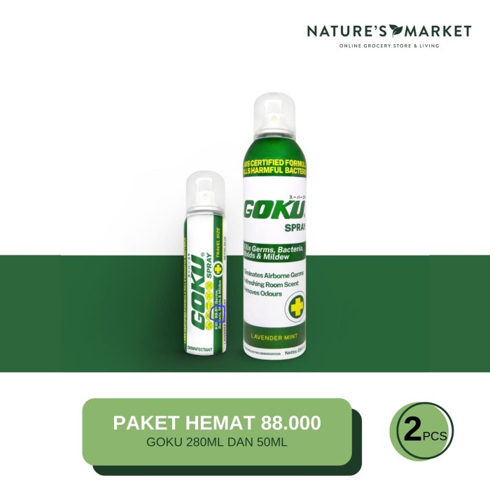 

Goku Disinfectant Spray 280ml FREE Goku Disinfectant Spray 50ml