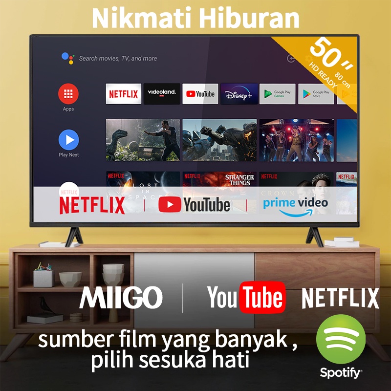 Produk diskon！newest 50 inch 1080P HD digital smart TV / mendukung YouTube dan platform lainnya