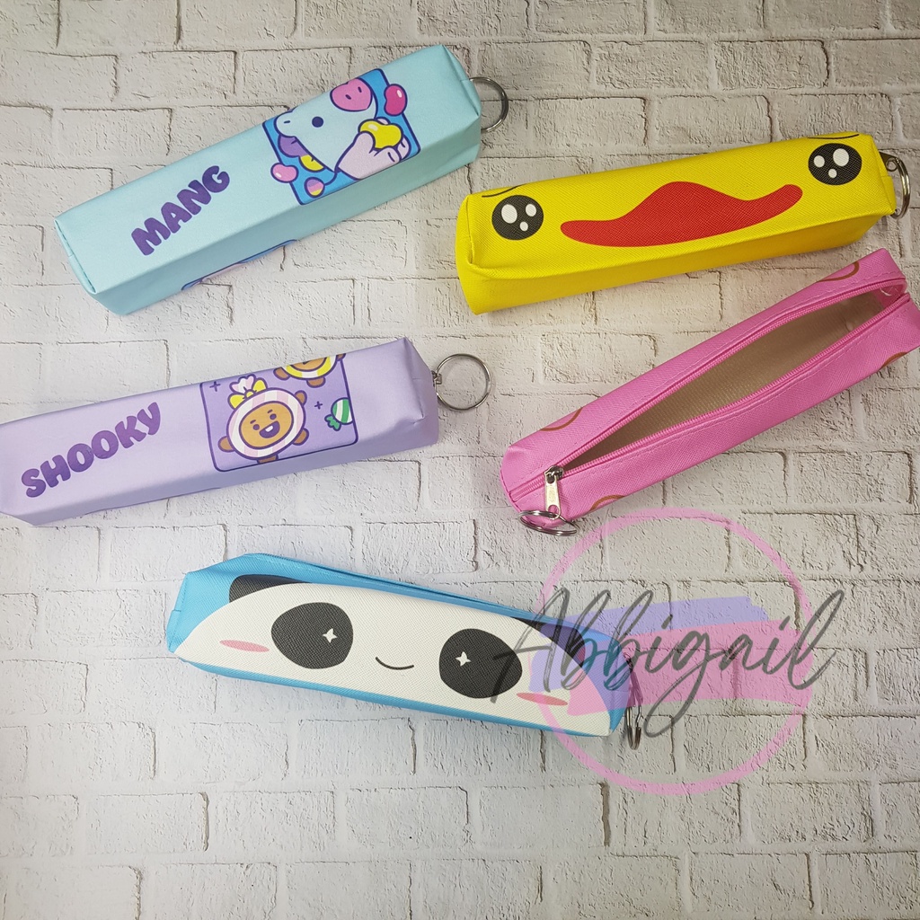 𝘈𝘉𝘎✰ Kotak Pensil Motif Kartun Lucu Unik / Kotak Pensil Resleting Motif Kartun Hewan Karakter / Kotak Pulpen / Tempat Alat Tulis 1043