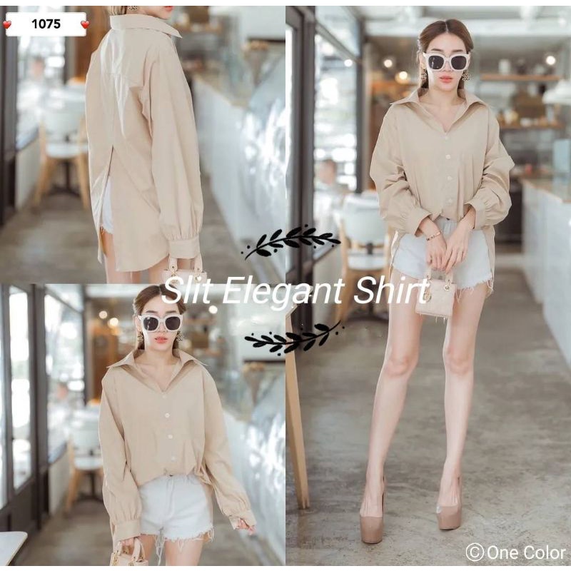 Slit Elegant Shirt 1075