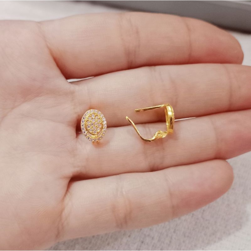 ANTING JEPIT DEWASA PERAK ASLI 925 LAPIS EMAS