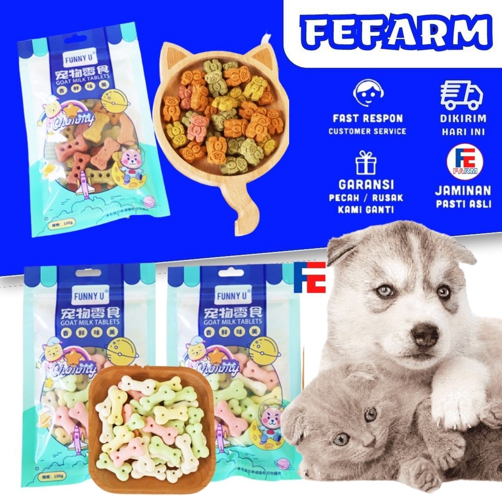 Snack/Cemilan Anjing/ Dog Treats 100gr | Biscuit Wrapped Chicken FEFARM