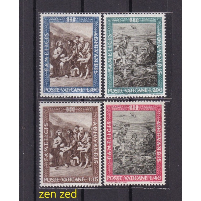 

0422 Perangko Vatican City 1963 Fight Againts Hunger 4v Mnh